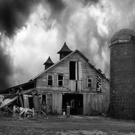 Old tattered barn