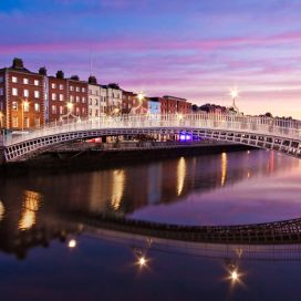 Ha'Penny Bridge at Dawn - dublin